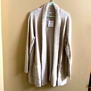 Sonoma NWT long beige open cardigan
